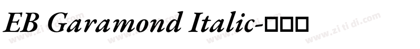EB Garamond Italic字体转换